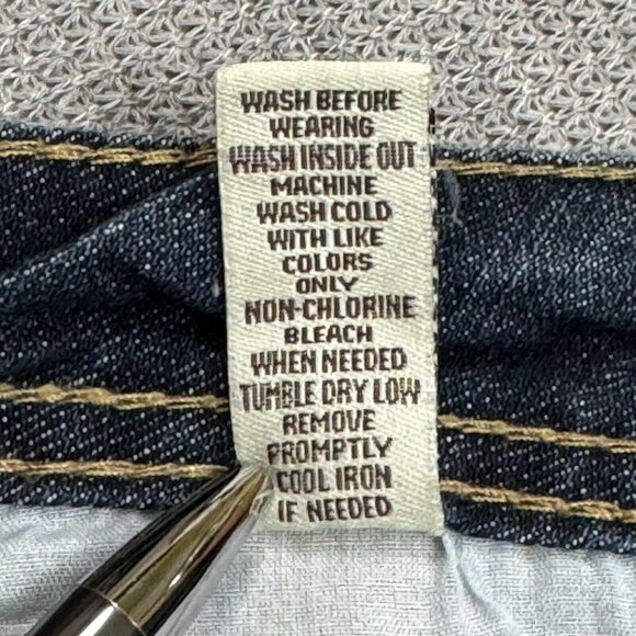 Hot Kiss Womens Blue Denim Cici Short Shorts Flag Patchwork Low Rise Size 3 - Picture 7 of 13